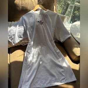 Adidas White Short Sleeve Dress Tee